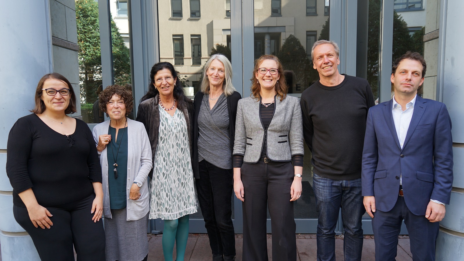 V.l.n.r.: Özgün Ünver (Catholic University Leuven), Martha Friendly (Child Resource and Research Unit, Toronto), Daniela Kobelt-Neuhaus (Karl Stübel Stiftung für Kind und Familie, Bernsheim), Prof. Dr. Christa Japel (Université du Québec à Montréal), Dr. Ingela Naumann (University of Edinburgh), Prof. Dr. Sven Persson (Malmö University), Dr. Johannes Lunneblad (University of Gothenburg); Foto: Susanne John (DJI)