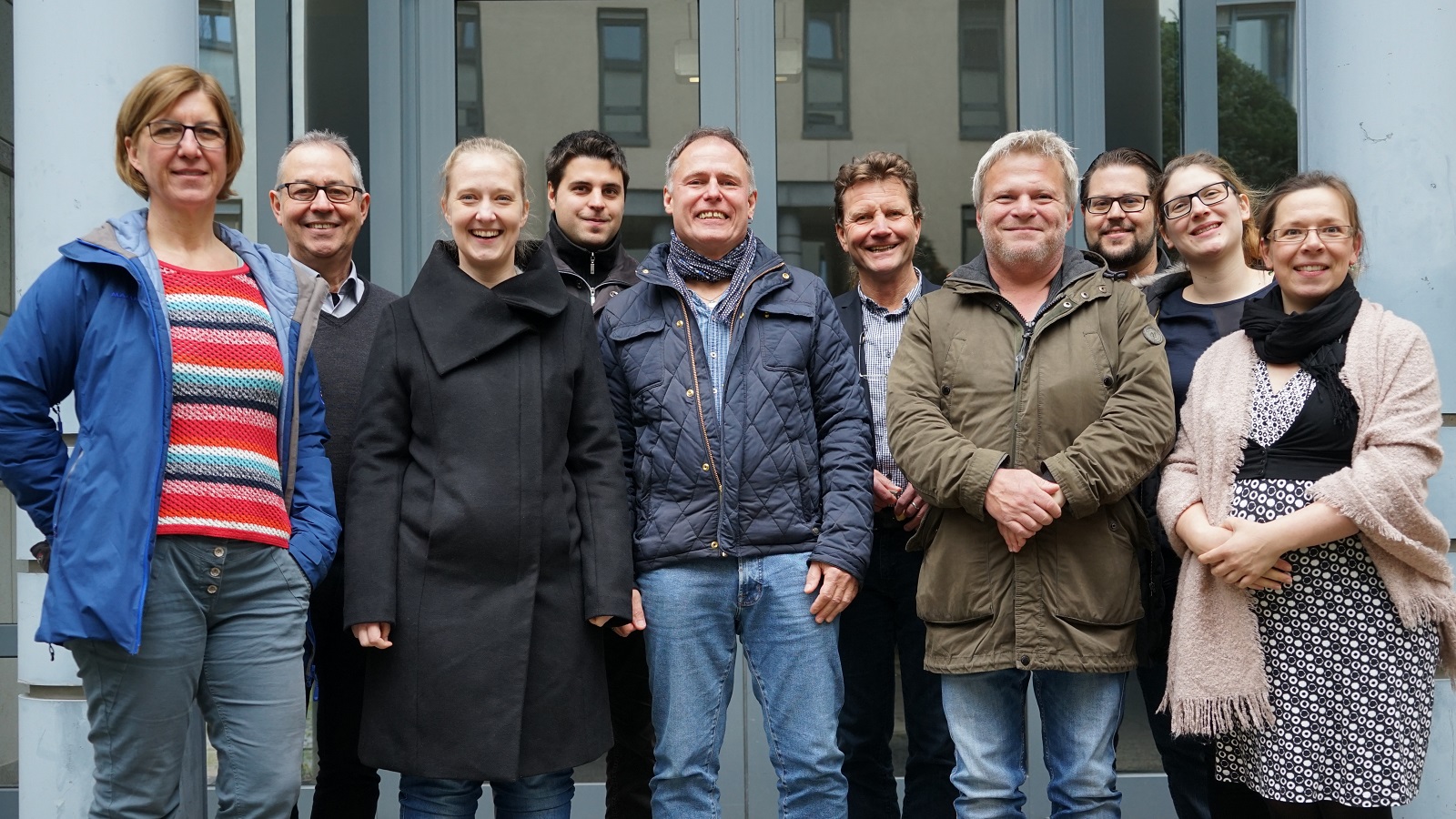 V.l.n.r.: Karin Enzenhöfer, Steffen Siegel, Daniela Kundt, Sebastian Engelhardt, Achim Wallner, Bernd Holthusen, Michael Kragler, Thomas A. Fischer, Lena Weihmayer, Carina Seidl; Foto: Susanne John/DJI